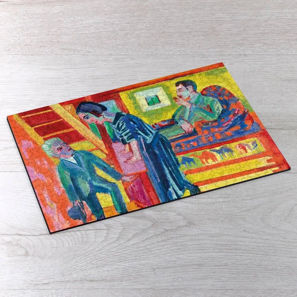 The Visit - Couple and Newcomer Puzzle - PuzzlesPrint