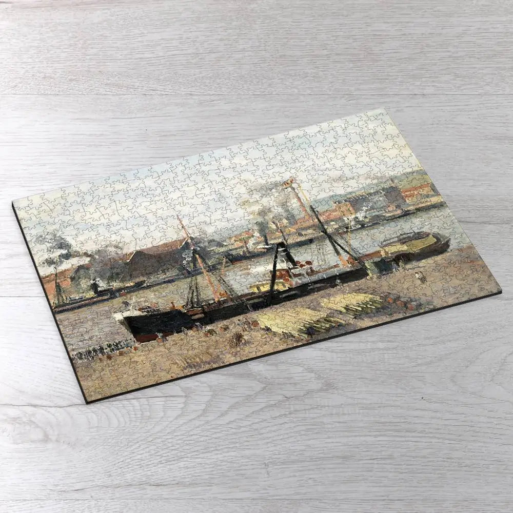 Port of Rouen, Unloading Wood Puzzle - PuzzlesPrint