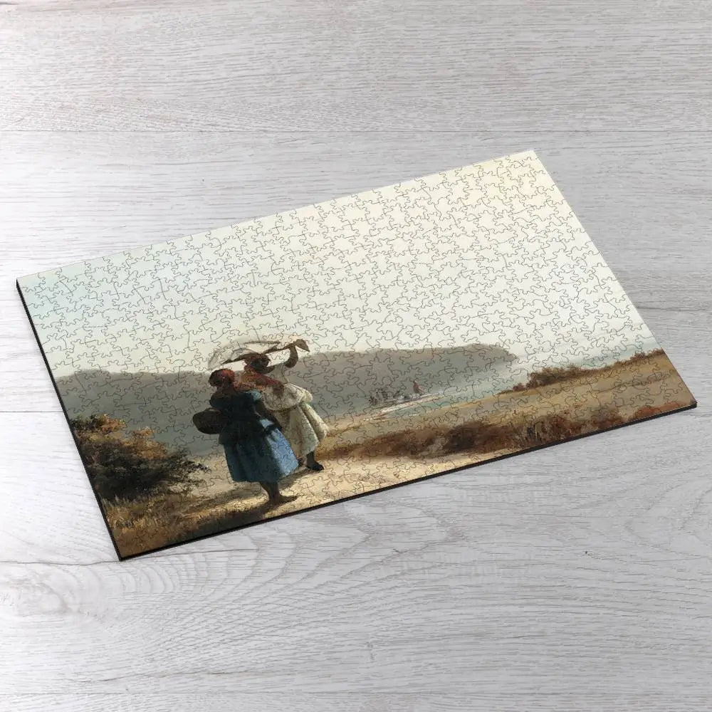 Two Women Chatting by the Sea, St. Thomas Puzzle - PuzzlesPrint