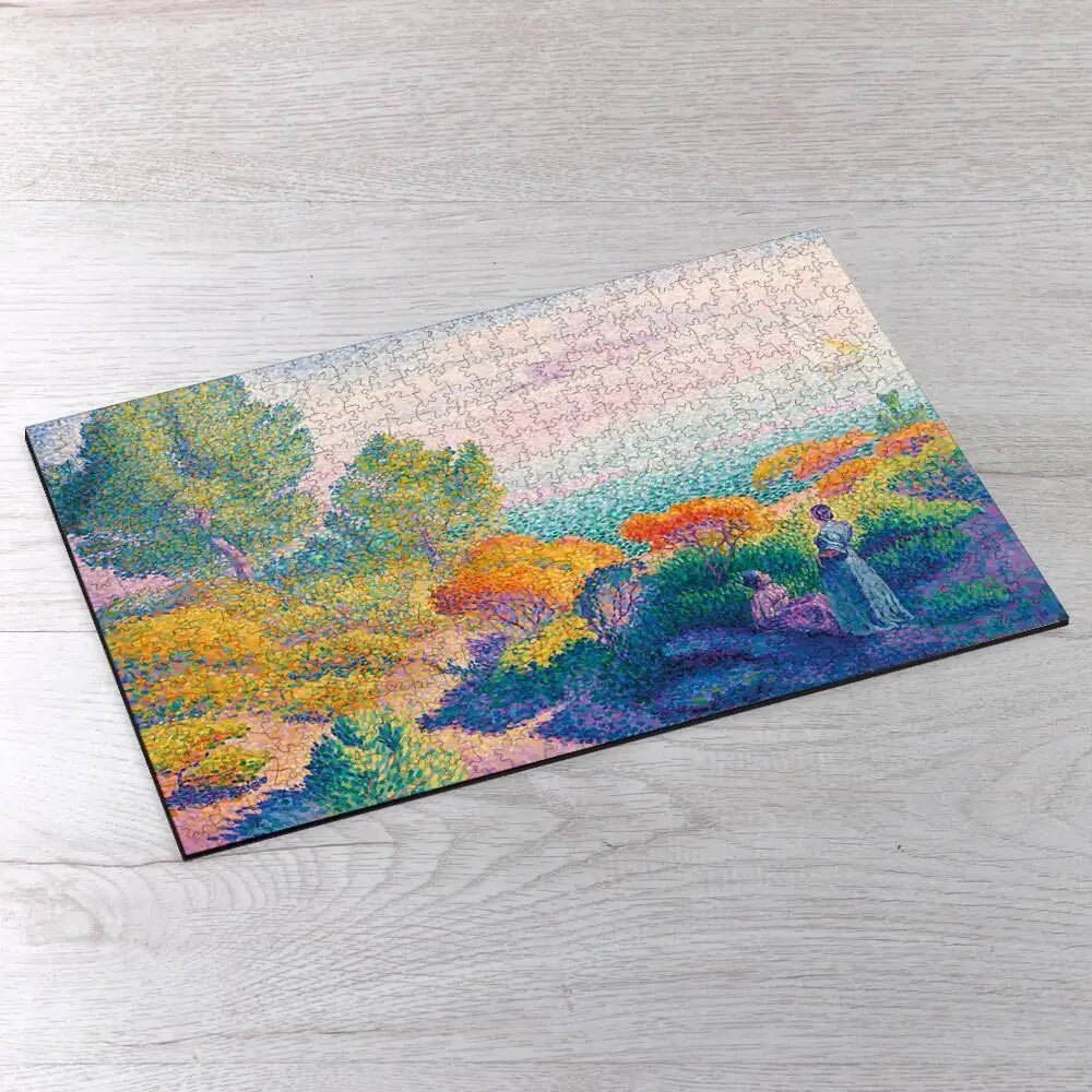 Two Women by the Shore, Mediterranean Puzzle - PuzzlesPrint