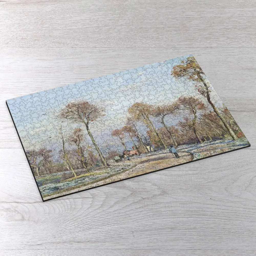 The Road to Versailles, Louveciennes, Morning Frost Puzzle - PuzzlesPrint
