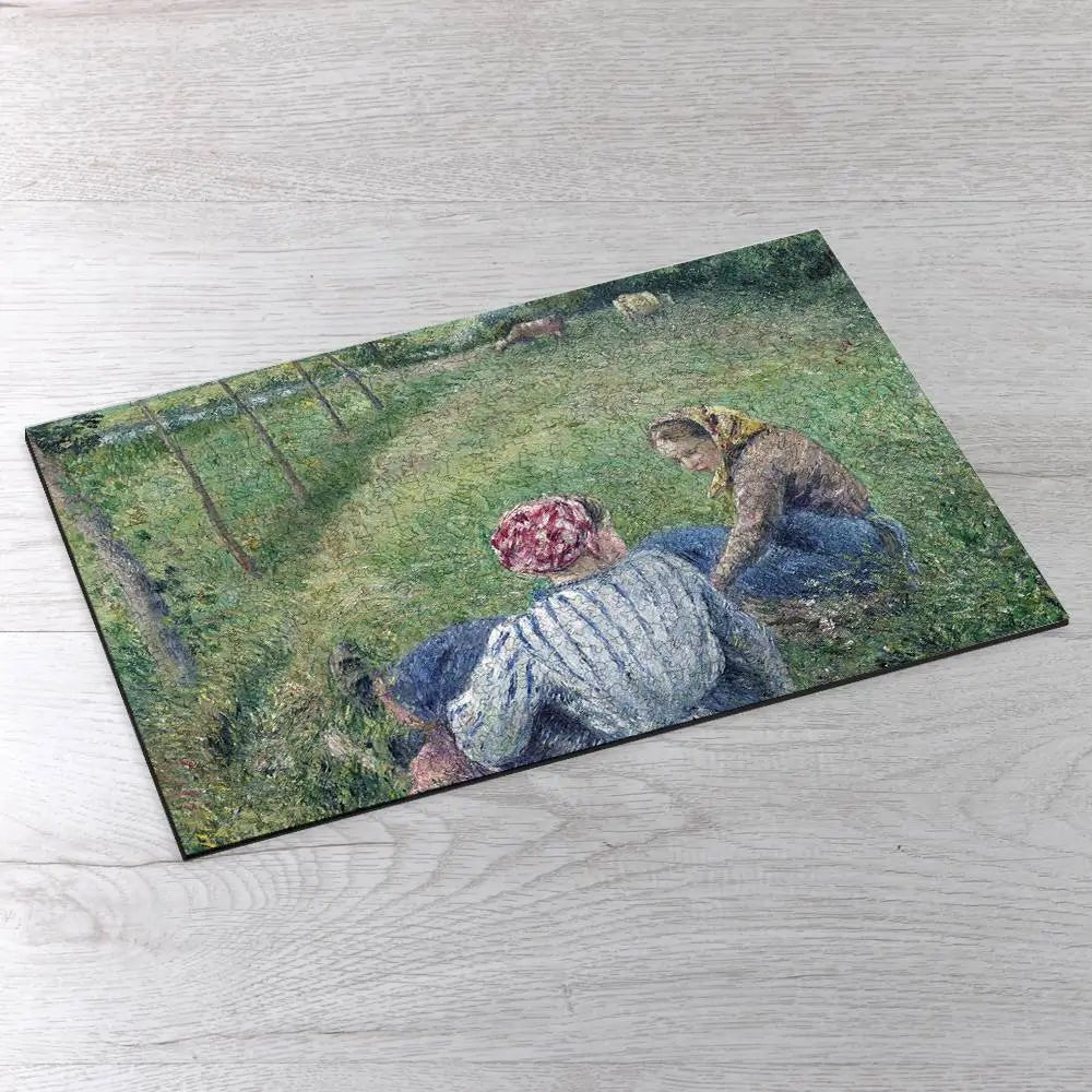 Young Peasant Girls Resting in the Fields near Pontoise Puzzle - PuzzlesPrint