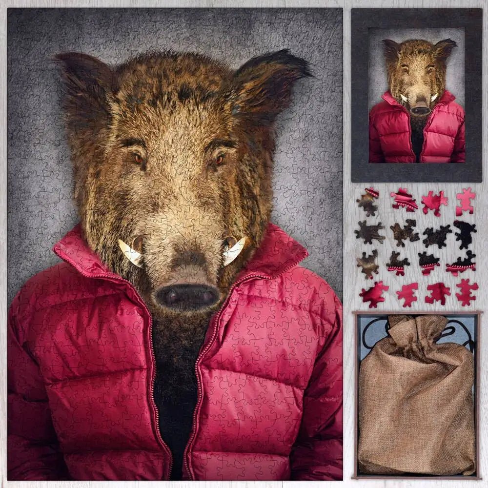 Wild Boar Puzzle - PuzzlesPrint
