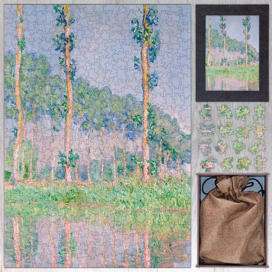 Poplars, Pink Effect Puzzle - PuzzlesPrint