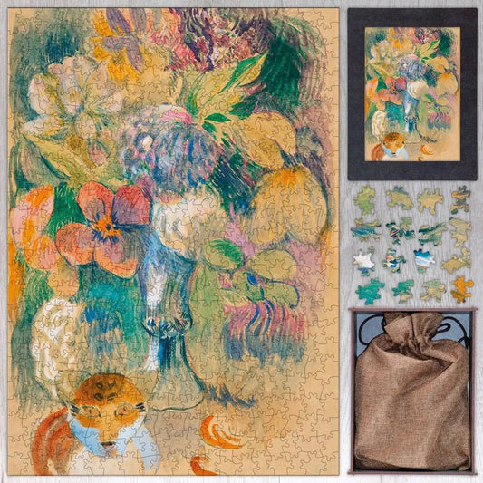 Still Life with Cat Puzzle - PuzzlesPrint