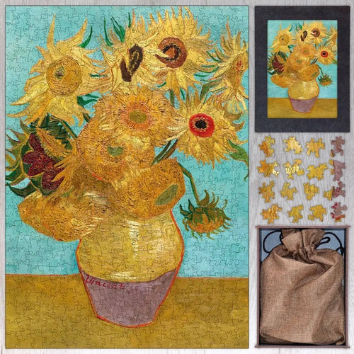 Vase with Twelve Sunflowers Puzzle - PuzzlesPrint