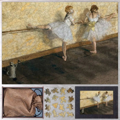 Dancers Practicing at the Barre Puzzle - PuzzlesPrint