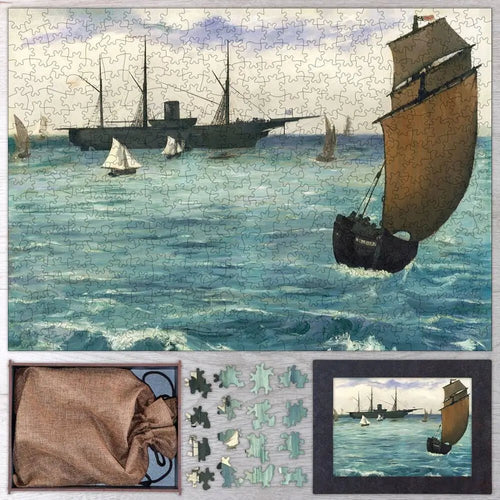 The Kearsarge at Boulogne Puzzle - PuzzlesPrint
