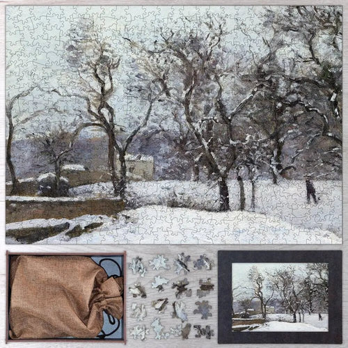 Snow at Louveciennes Puzzle - PuzzlesPrint