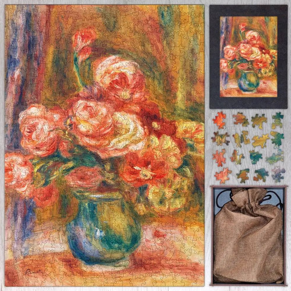 Vase of Roses Puzzle - PuzzlesPrint