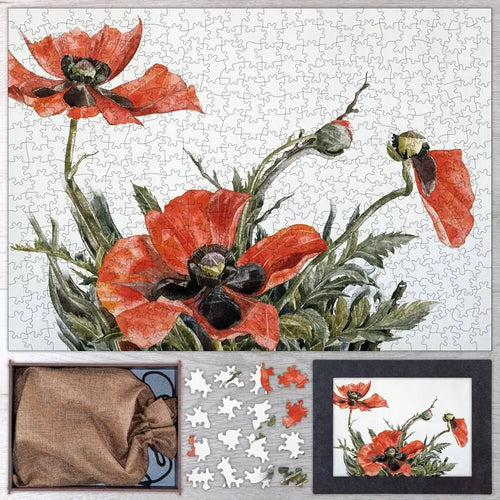 Red Poppies Puzzle - PuzzlesPrint