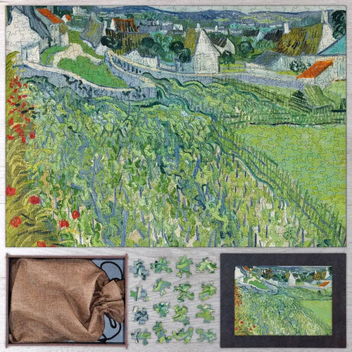 Vineyards with a View of Auvers Puzzle - PuzzlesPrint