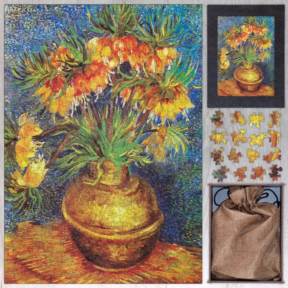 Imperial Fritillaries in a Copper Vase Puzzle - PuzzlesPrint