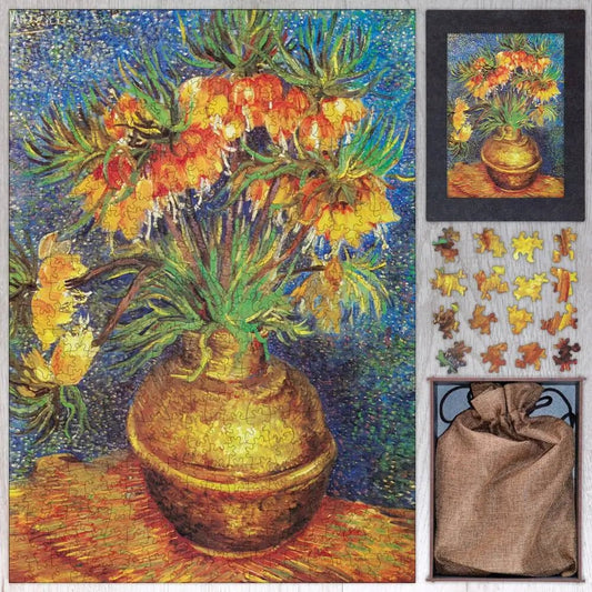 Imperial Fritillaries in a Copper Vase Puzzle - PuzzlesPrint