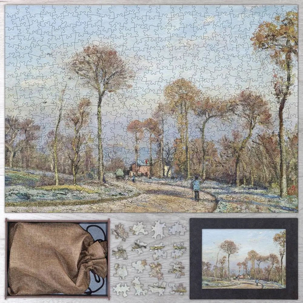 The Road to Versailles, Louveciennes, Morning Frost Puzzle - PuzzlesPrint