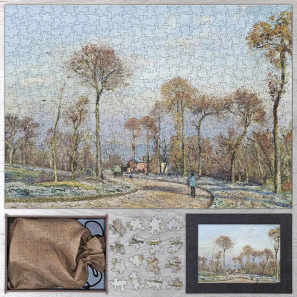 The Road to Versailles, Louveciennes, Morning Frost Puzzle - PuzzlesPrint