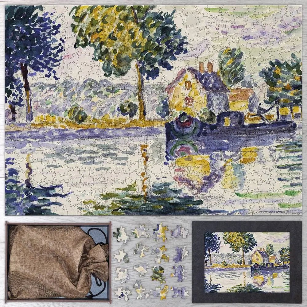 View of the Seine, Samois Puzzle - PuzzlesPrint