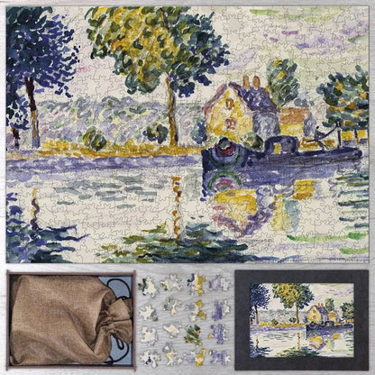 View of the Seine, Samois Puzzle - PuzzlesPrint
