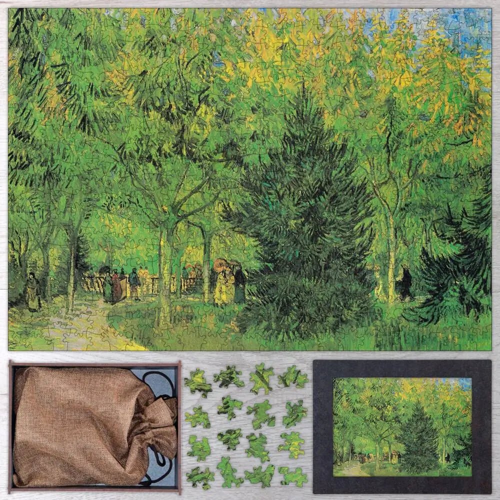 Path in the Park of Arles with Walkers Puzzle - PuzzlesPrint