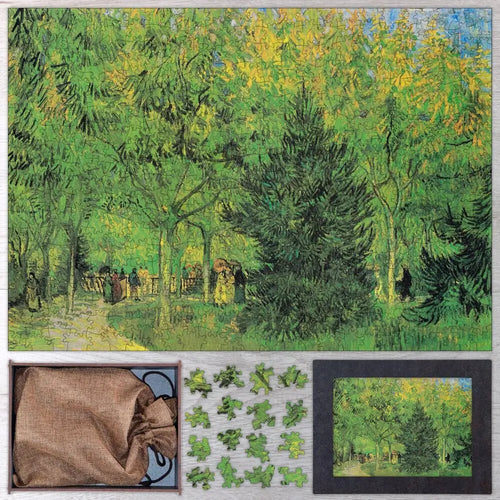 Path in the Park of Arles with Walkers Puzzle - PuzzlesPrint