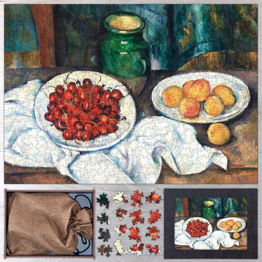 Still Life With Cherries And Peaches Puzzle - PuzzlesPrint