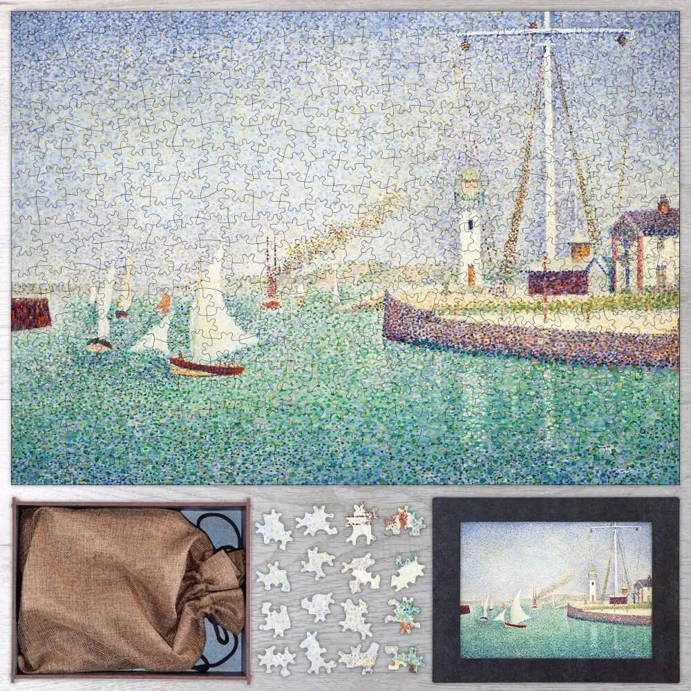 Entrance of The Port of Honfleur Puzzle - PuzzlesPrint