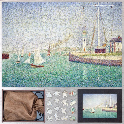 Entrance of The Port of Honfleur Puzzle - PuzzlesPrint