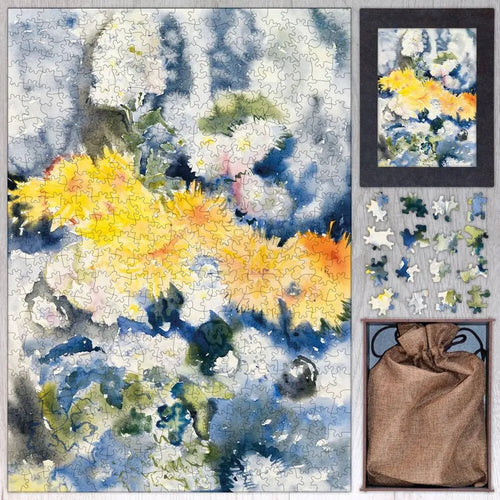 Yellow and Blue Puzzle - PuzzlesPrint