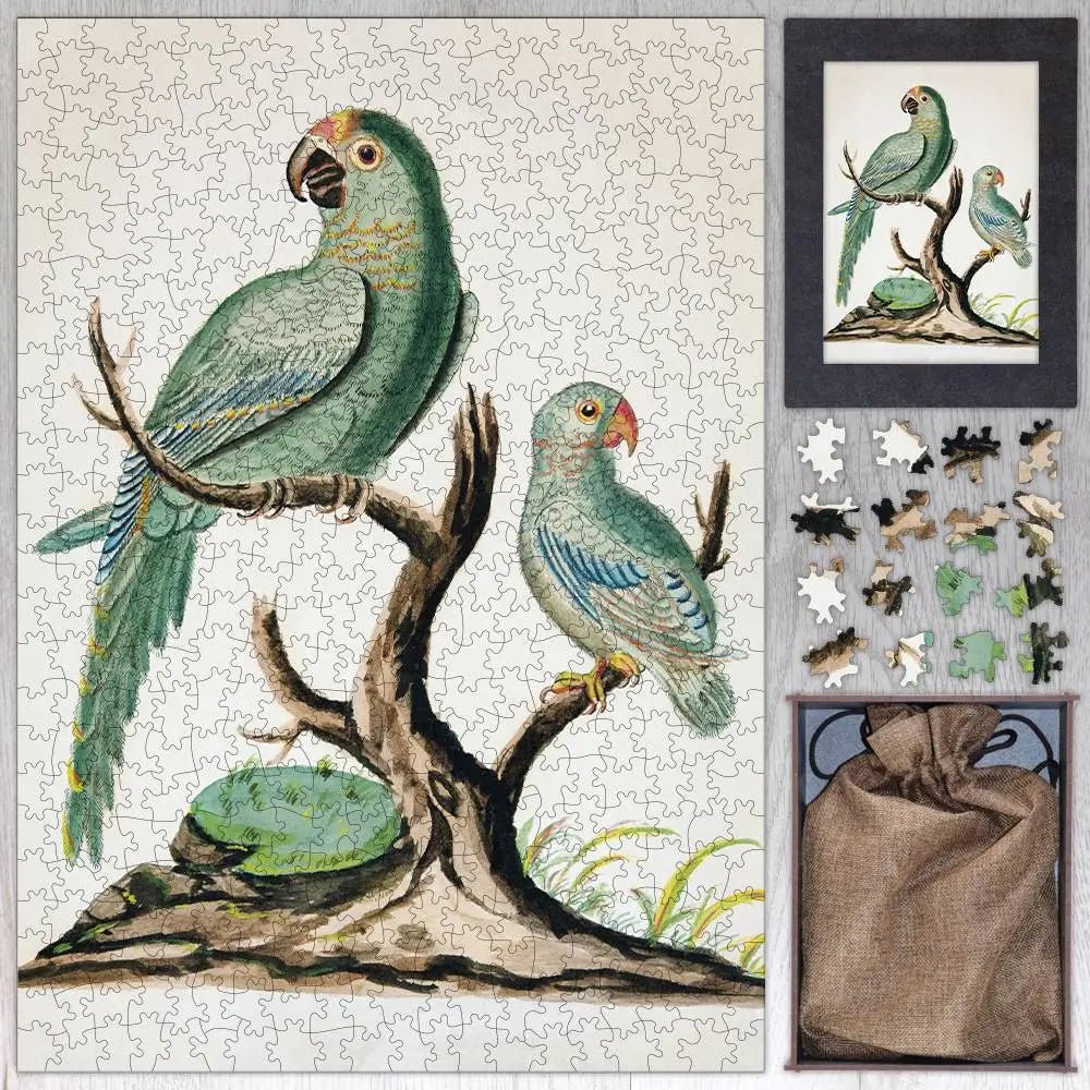Two Parrots on a Barren Tree Puzzle - PuzzlesPrint