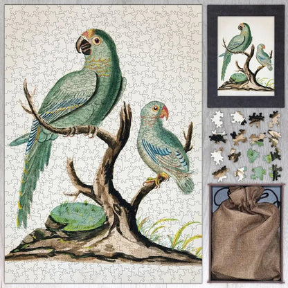 Two Parrots on a Barren Tree Puzzle - PuzzlesPrint