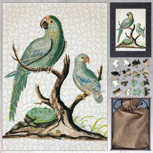 Two Parrots on a Barren Tree Puzzle - PuzzlesPrint