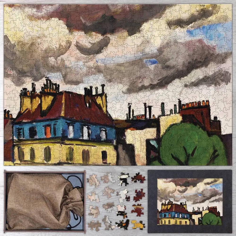 Rooftops and Clouds, Paris Puzzle - PuzzlesPrint