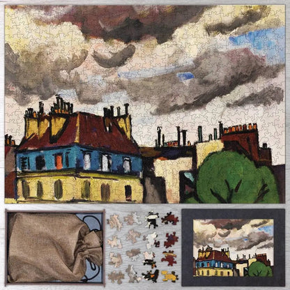 Rooftops and Clouds, Paris Puzzle - PuzzlesPrint