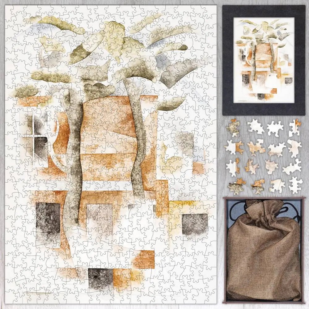 Bermuda, Houses Seen Through Trees Puzzle - PuzzlesPrint