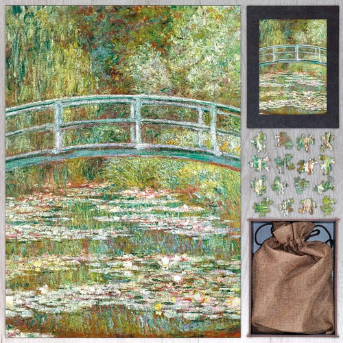 Bridge over a Pond of Water Lilies Puzzle - PuzzlesPrint