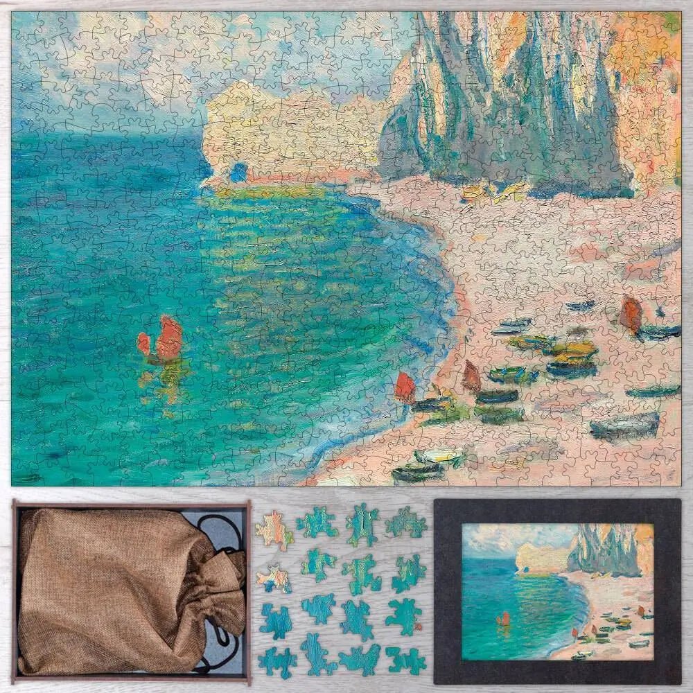 The Beach and the Falaise d'Amont Puzzle - PuzzlesPrint