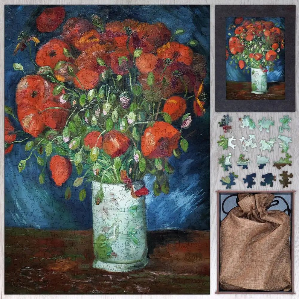 Vase with Poppies Puzzle - PuzzlesPrint