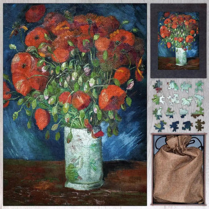 Vase with Poppies Puzzle - PuzzlesPrint
