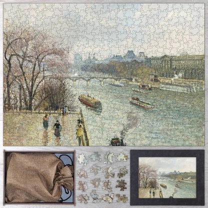 The Louvre, Afternoon, Rainy Weather Puzzle - PuzzlesPrint