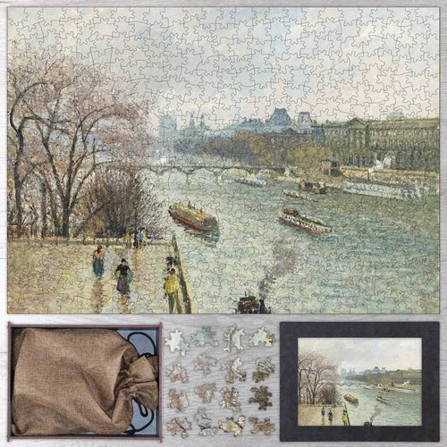 The Louvre, Afternoon, Rainy Weather Puzzle - PuzzlesPrint