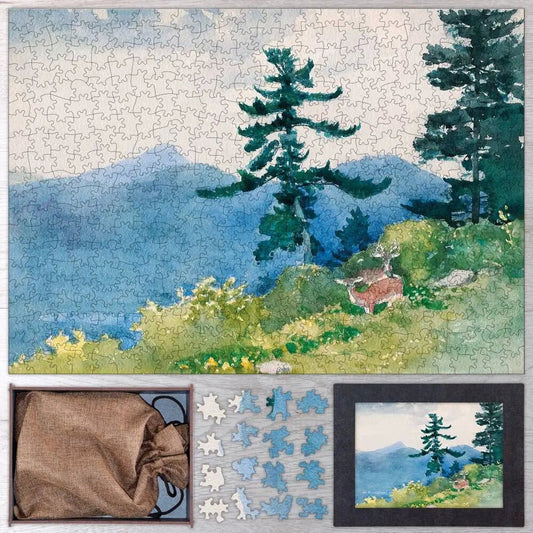 North Woods Club, Adirondacks (The Interrupted Tete - a - Tete) Puzzle - PuzzlesPrint