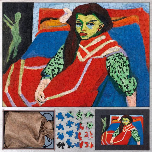 Seated Girl (Franzi Fehrmann) Puzzle - PuzzlesPrint