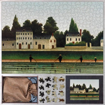 Landscape and Four Fisherman Puzzle - PuzzlesPrint