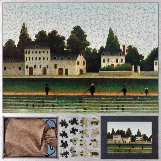 Landscape and Four Fisherman Puzzle - PuzzlesPrint