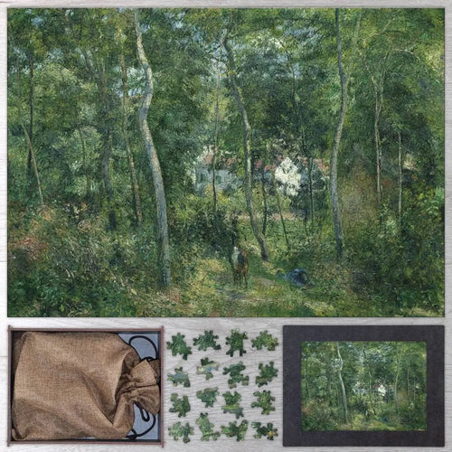 Edge of the Woods Near L'Hermitage, Pontoise Puzzle - PuzzlesPrint