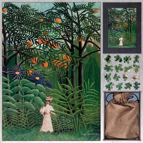 Woman Walking in an Exotic Forest Puzzle - PuzzlesPrint