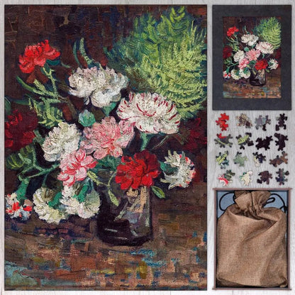 Vase with Carnations Puzzle - PuzzlesPrint