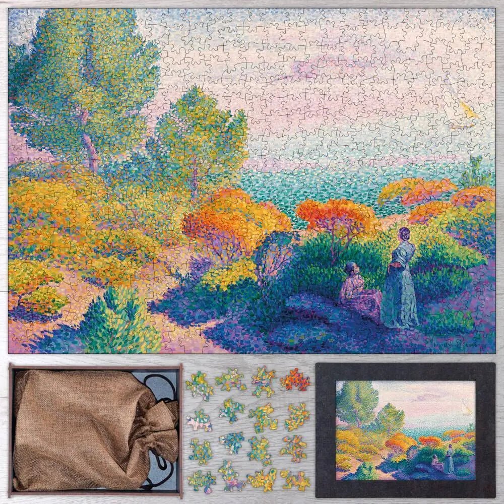 Two Women by the Shore, Mediterranean Puzzle - PuzzlesPrint