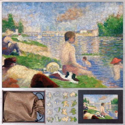 Final Study for Bathers at Asnières Puzzle - PuzzlesPrint