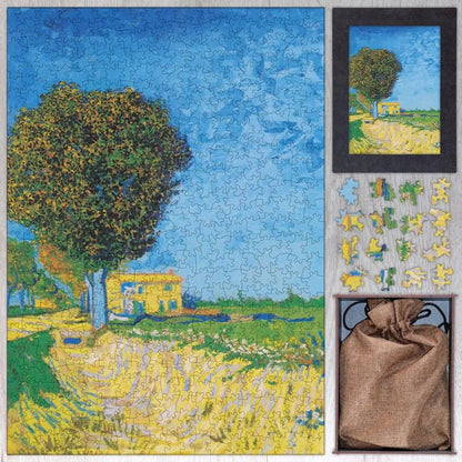 Avenue near Arles with Houses Puzzle - PuzzlesPrint